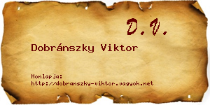 Dobránszky Viktor névjegykártya