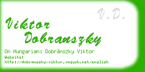 viktor dobranszky business card