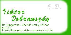 viktor dobranszky business card